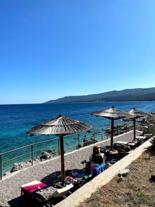 Studio Vesna With A Terrace And Sea View Rabac Eksteriør bilde